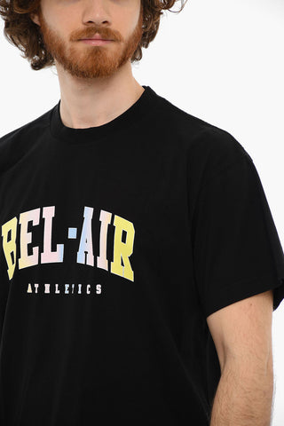 Shaded Logo-Printed COLLEGE Crew-Neck T-shirt 