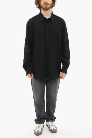 Camicia A Maniche Lunghe Con Stampa Logo