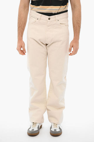 Embroidered Logo Regular Fit Jeans 22 cm