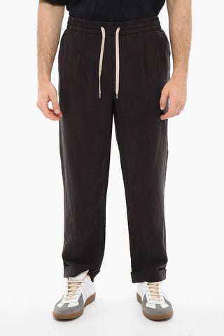 Cuffed Ankles GROVE Pants With Drawstrings