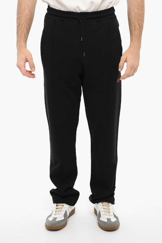 Brushed cotton joggers With Embroidered logo And Drawstrings