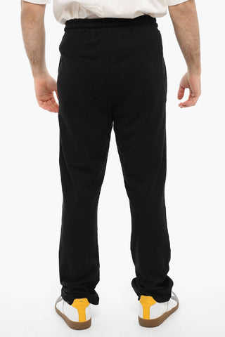 Brushed cotton joggers With Embroidered logo And Drawstrings