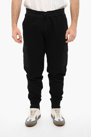 Brushed Cotton Joggers With Side Pockets And Drawstrings