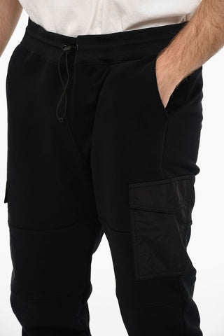 Brushed Cotton Joggers With Side Pockets And Drawstrings