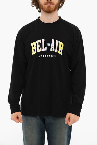 Long Sleeved COLLEGE T-shirt With Logo Print