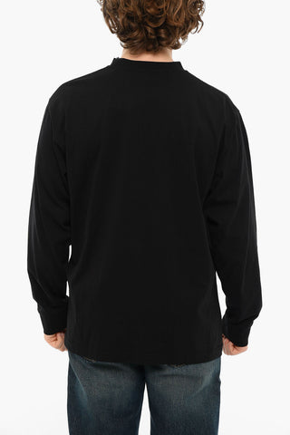 Long Sleeved COLLEGE T-shirt With Logo Print
