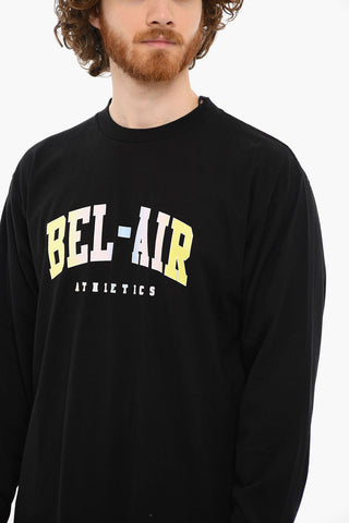 Long Sleeved COLLEGE T-shirt With Logo Print