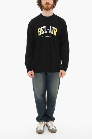 Long Sleeved COLLEGE T-shirt With Logo Print