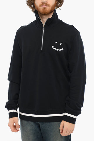 Logo Print HAPPY Brushed Cotton Sweatshirt