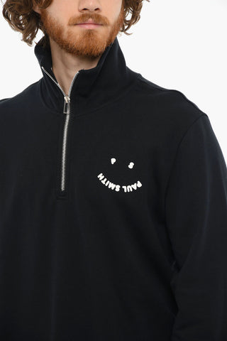 Logo Print HAPPY Brushed Cotton Sweatshirt
