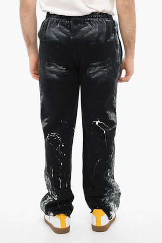 Raw Cut Ankles Joggers With Brushstrokes