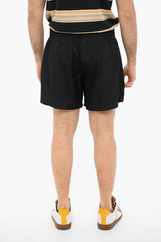 Embroidered Logo Elastic waist Shorts