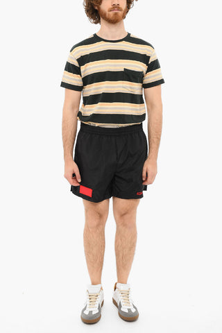 Embroidered Logo Elastic waist Shorts