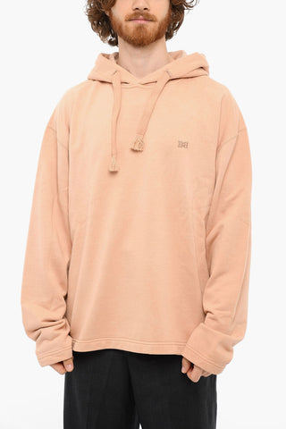 Embroidered Logo Brushed Cotton Hoodie