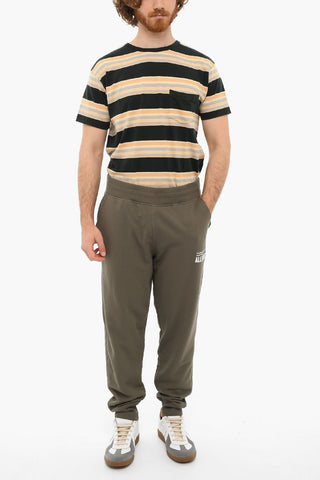 Brushed Cotton ALINA Joggers With Logo Print