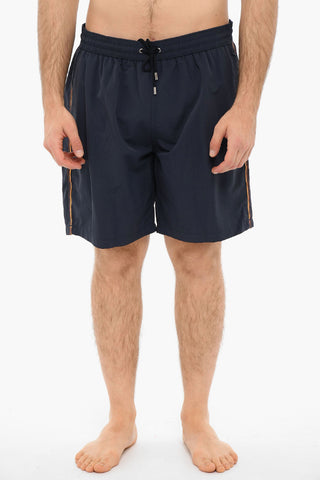 Nylon LONG PLAIN STRIPE Swimshorts