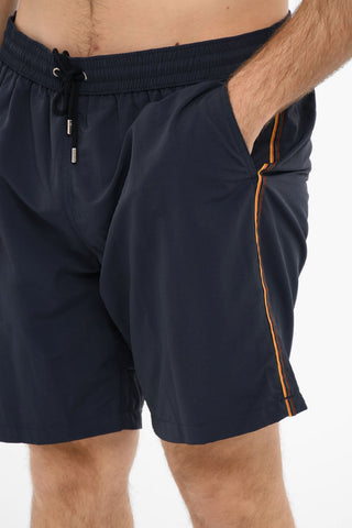 Nylon LONG PLAIN STRIPE Swimshorts