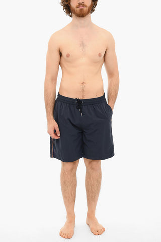 Nylon LONG PLAIN STRIPE Swimshorts