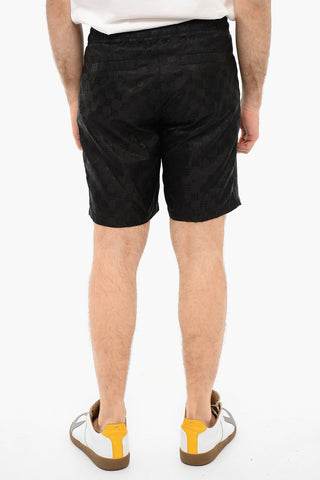 Shorts Con Stampa Logo Allover E Coulisse