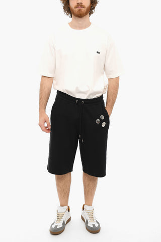 Brushed Cotton Shorts With Drawstrings And pins