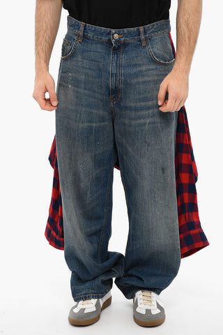 Wide leg Jeans With Attached Shirt 24 cm