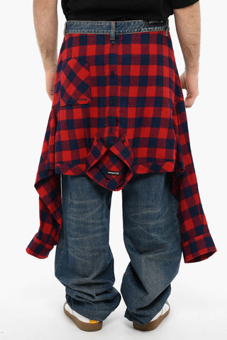Wide leg Jeans With Attached Shirt 24 cm