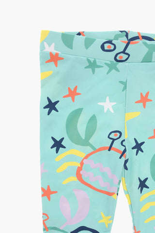 Marine-printed Leggings