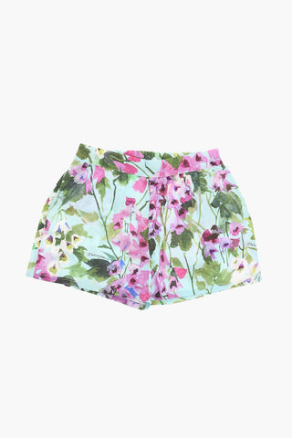 RENAISSANCE Cotton-poplin Short with Floral Print
