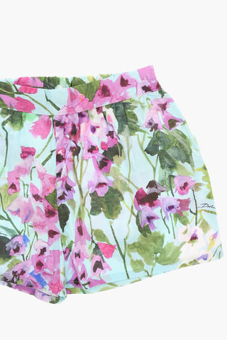 RENAISSANCE Cotton-poplin Short with Floral Print