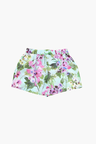 RENAISSANCE Cotton-poplin Short with Floral Print