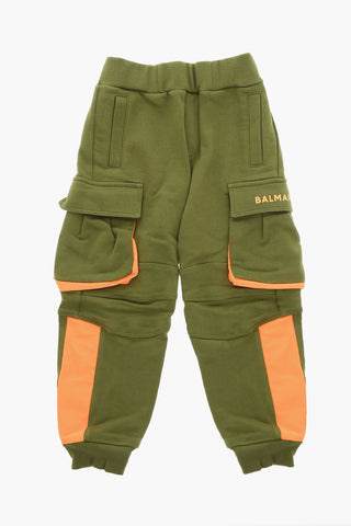 Pantaloni Jogger Cargo con Stampa Logo