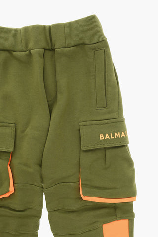 Pantaloni Jogger Cargo con Stampa Logo