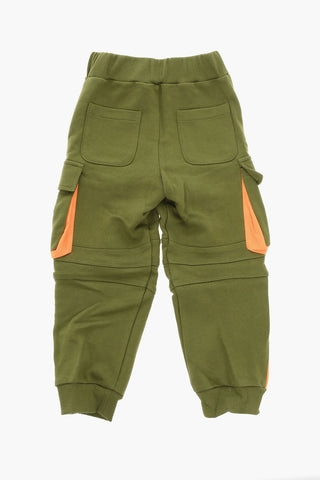 Pantaloni Jogger Cargo con Stampa Logo