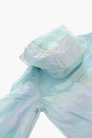 Holographical Windbreaker Jacket with Flap Pockets