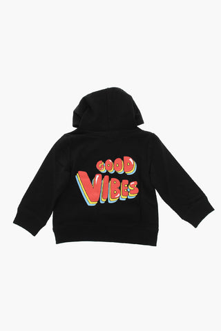 Printed Hoodie Sweatshirt with Graphic Patch