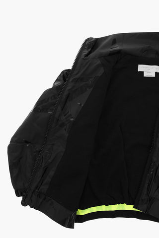 Giubbotto Logato con Zip e Inserti Luccicanti