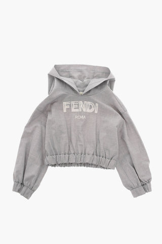 Hoodie Sweatshirt with Embroidered Logo and Elasticated Waisband