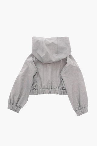 Hoodie Sweatshirt with Embroidered Logo and Elasticated Waisband