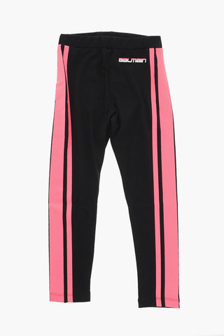 Leggings in Jersey con Bande a Contrasto