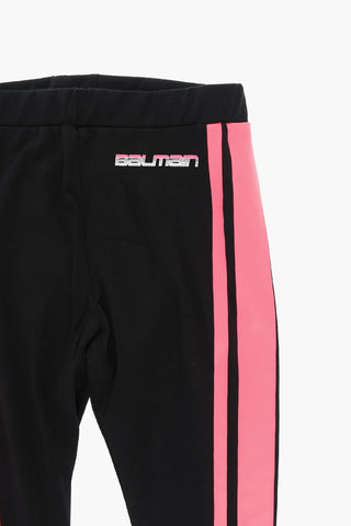Leggings in Jersey con Bande a Contrasto