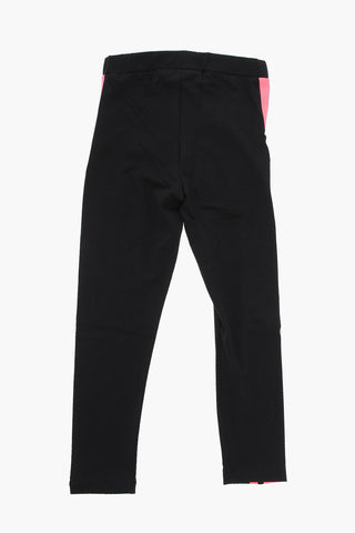 Leggings in Jersey con Bande a Contrasto