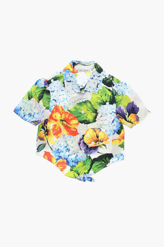 RENAISSANCE Short-sleeved Shirt with Floral Print