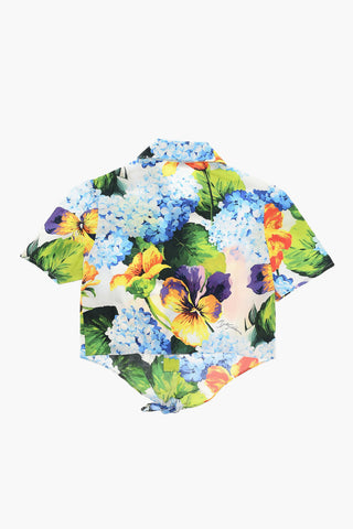 RENAISSANCE Short-sleeved Shirt with Floral Print