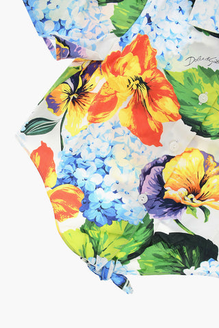 RENAISSANCE Short-sleeved Shirt with Floral Print
