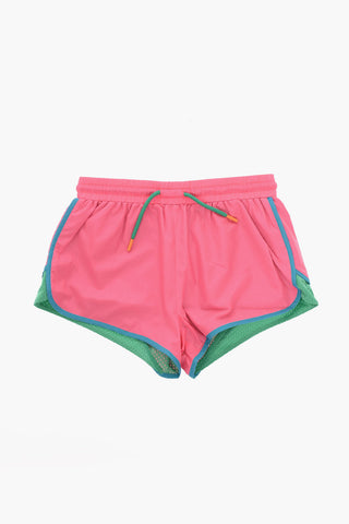 Drawstringed Shorts with Back Zipped Pocket
