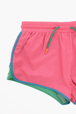Drawstringed Shorts with Back Zipped Pocket