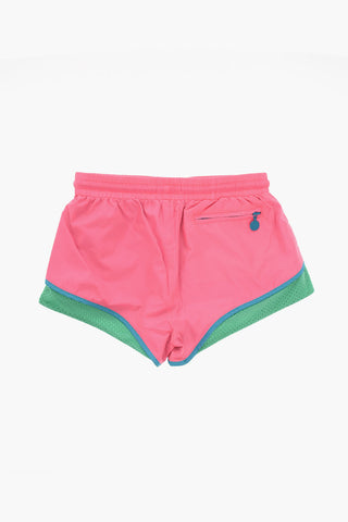 Drawstringed Shorts with Back Zipped Pocket