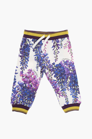 RENAISSANCE Brushed-cotton Joggers with Floral Print