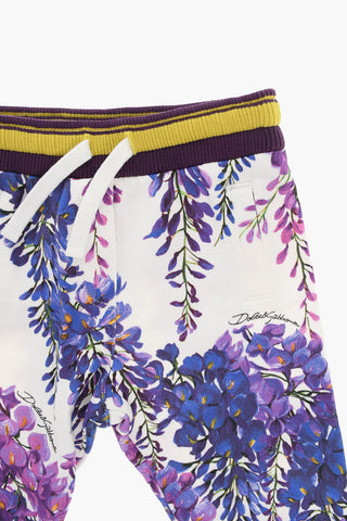 RENAISSANCE Brushed-cotton Joggers with Floral Print