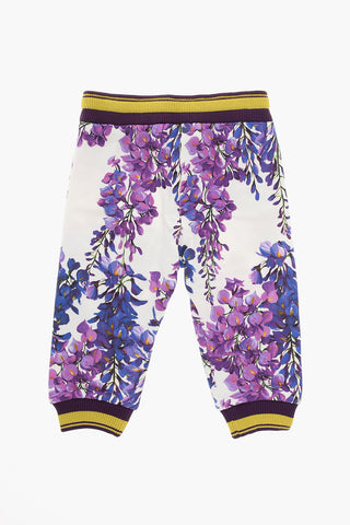 RENAISSANCE Brushed-cotton Joggers with Floral Print